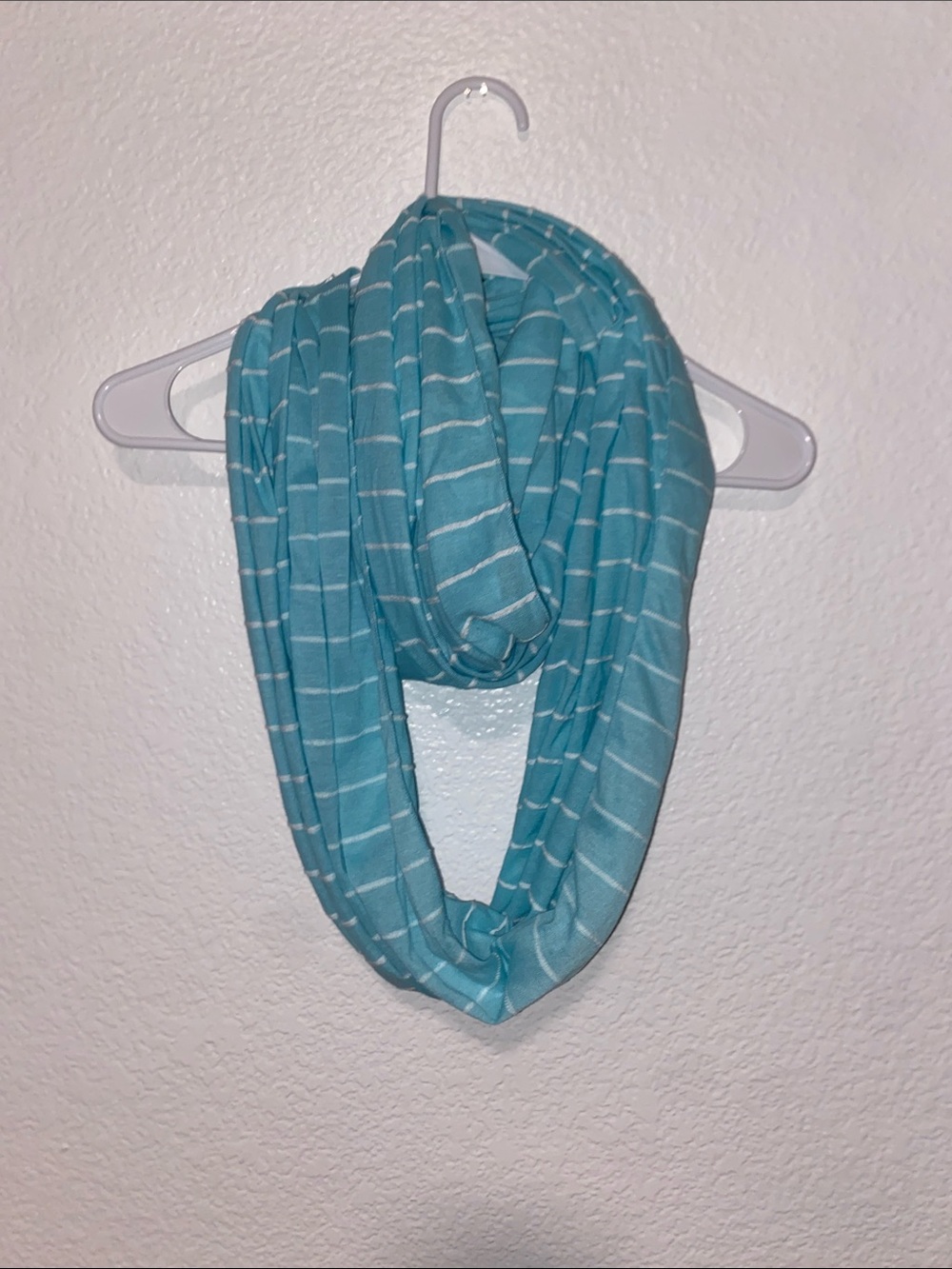 Striped Infinity Scarf - Teal
